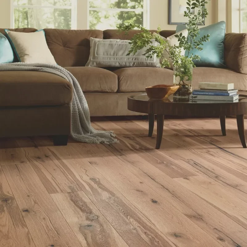 Hardwood flooring in rustic living room | Pilot Floor Covering